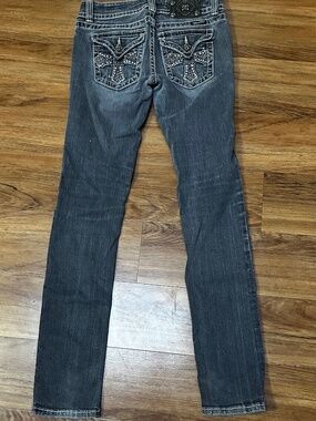 Miss me Skinny low rise Black/Grayish wash Cross pocket size 28 Y2K